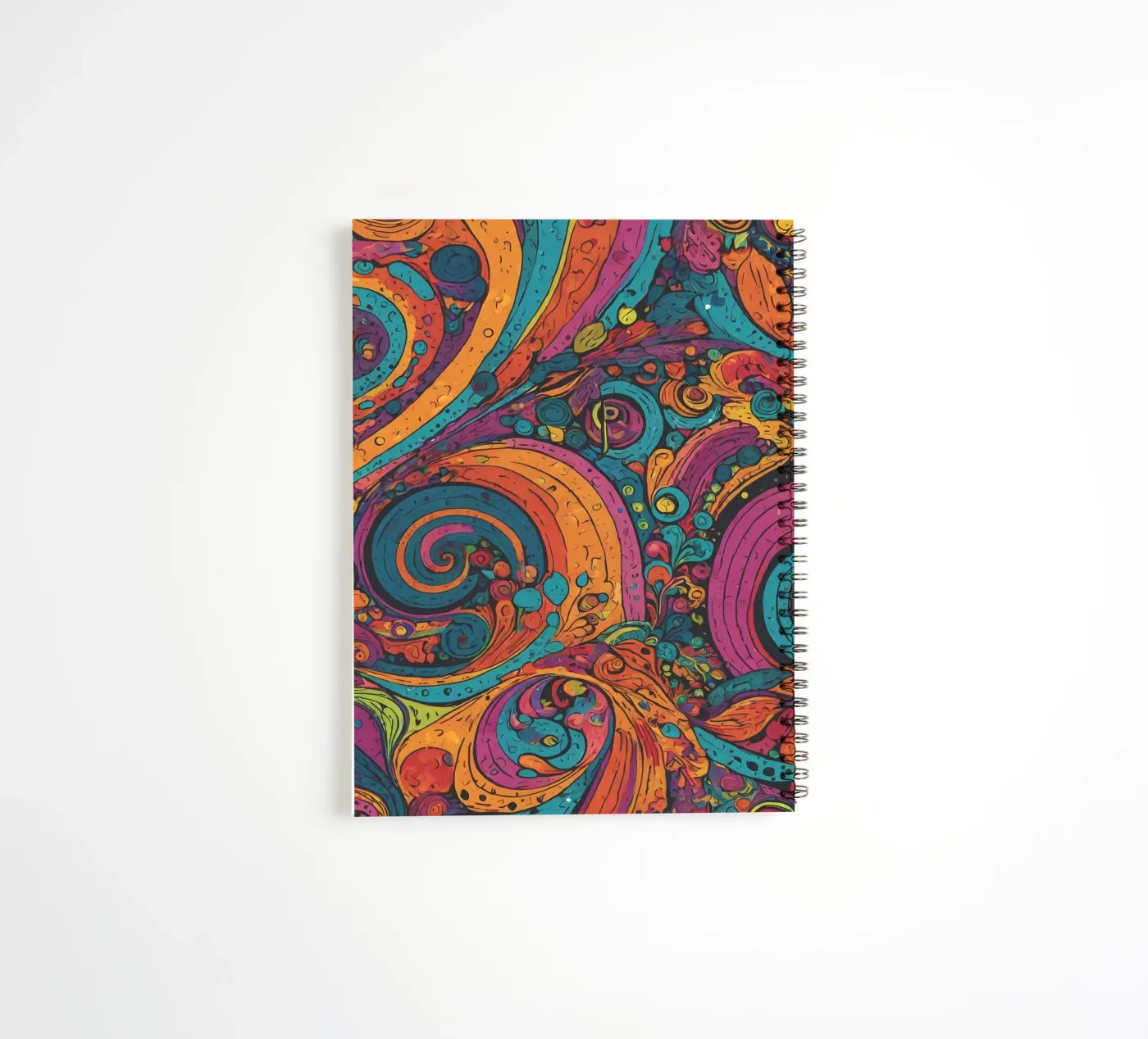 Psychedelic Pattern spiral notebook by Charnwood Prints