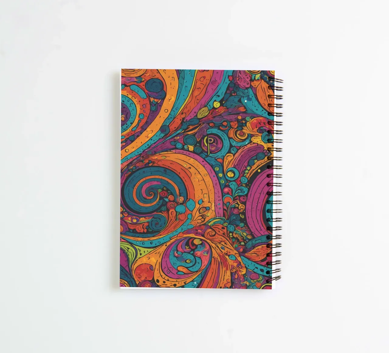 Psychedelic Pattern spiral notebook by Charnwood Prints