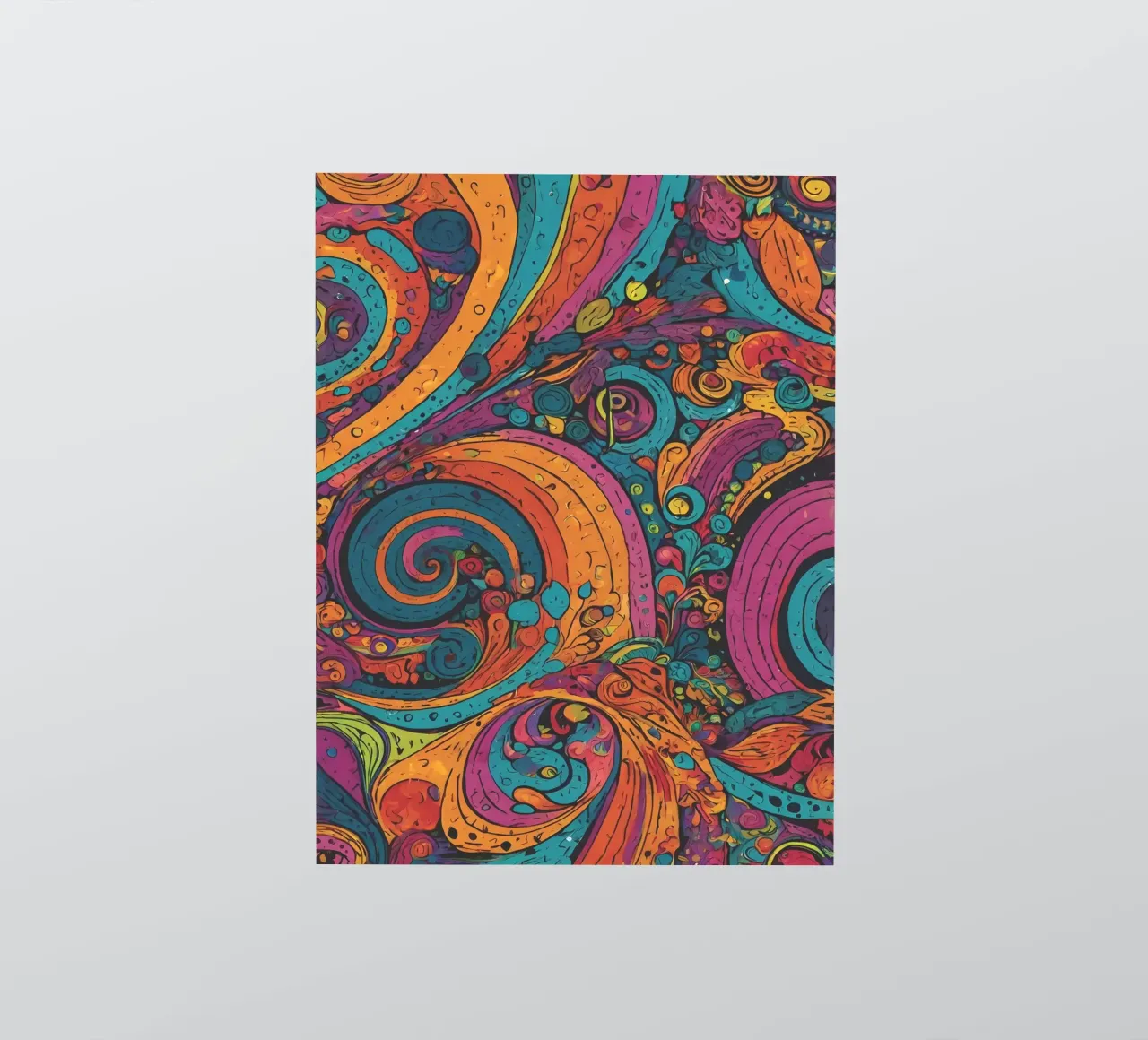 Psychedelic Pattern sticker by Charnwood Prints