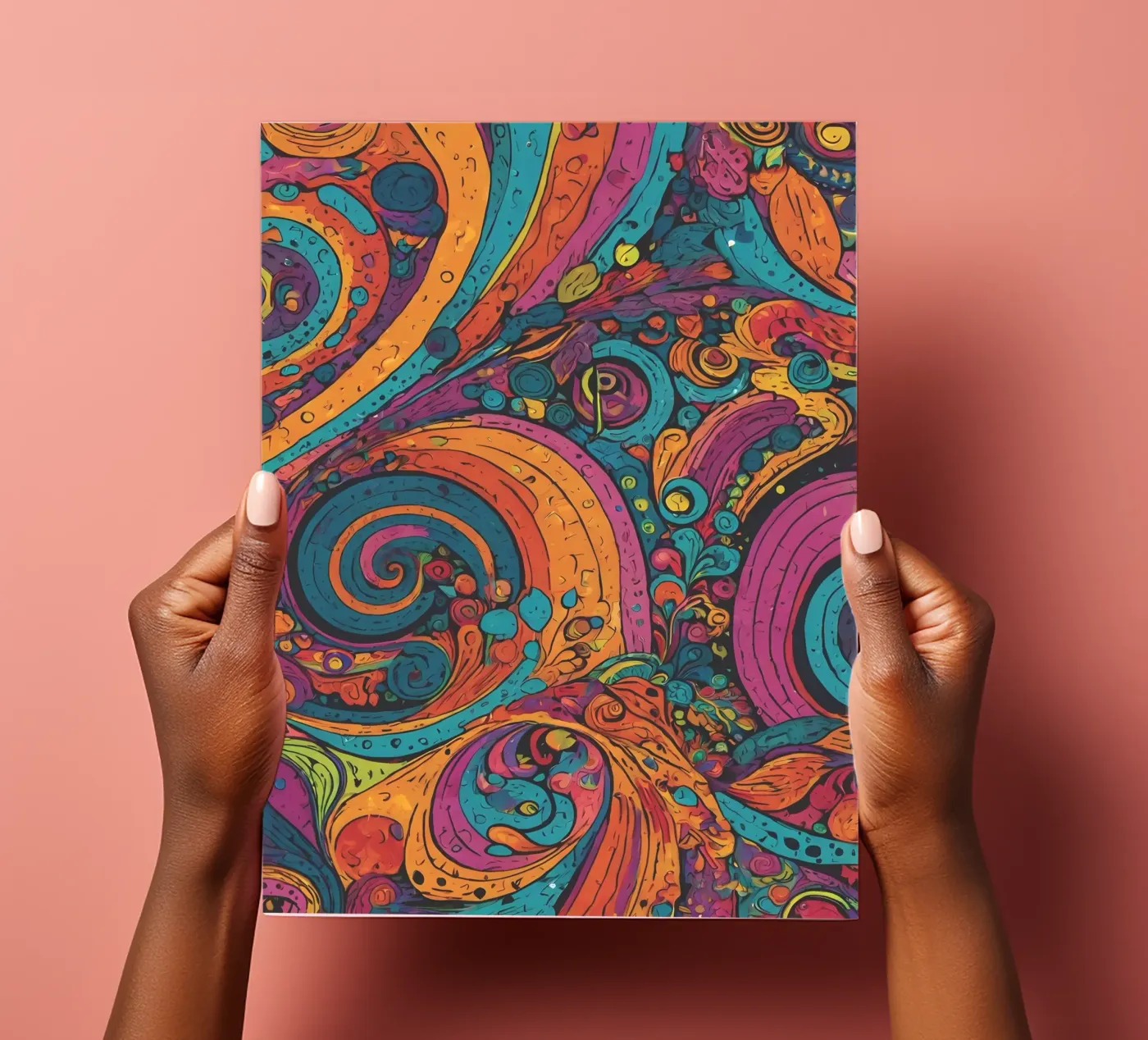 Psychedelic Pattern Stickerbogen von Charnwood Prints