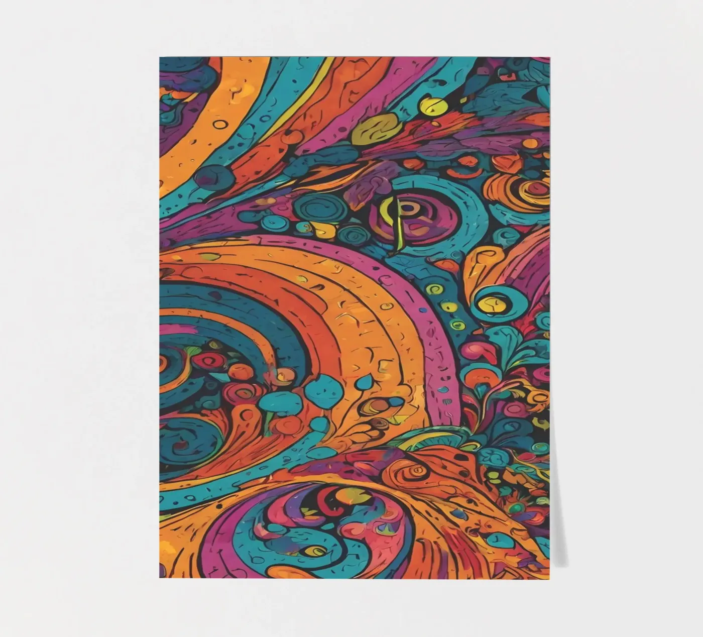 Psychedelic Pattern Stickerbogen von Charnwood Prints
