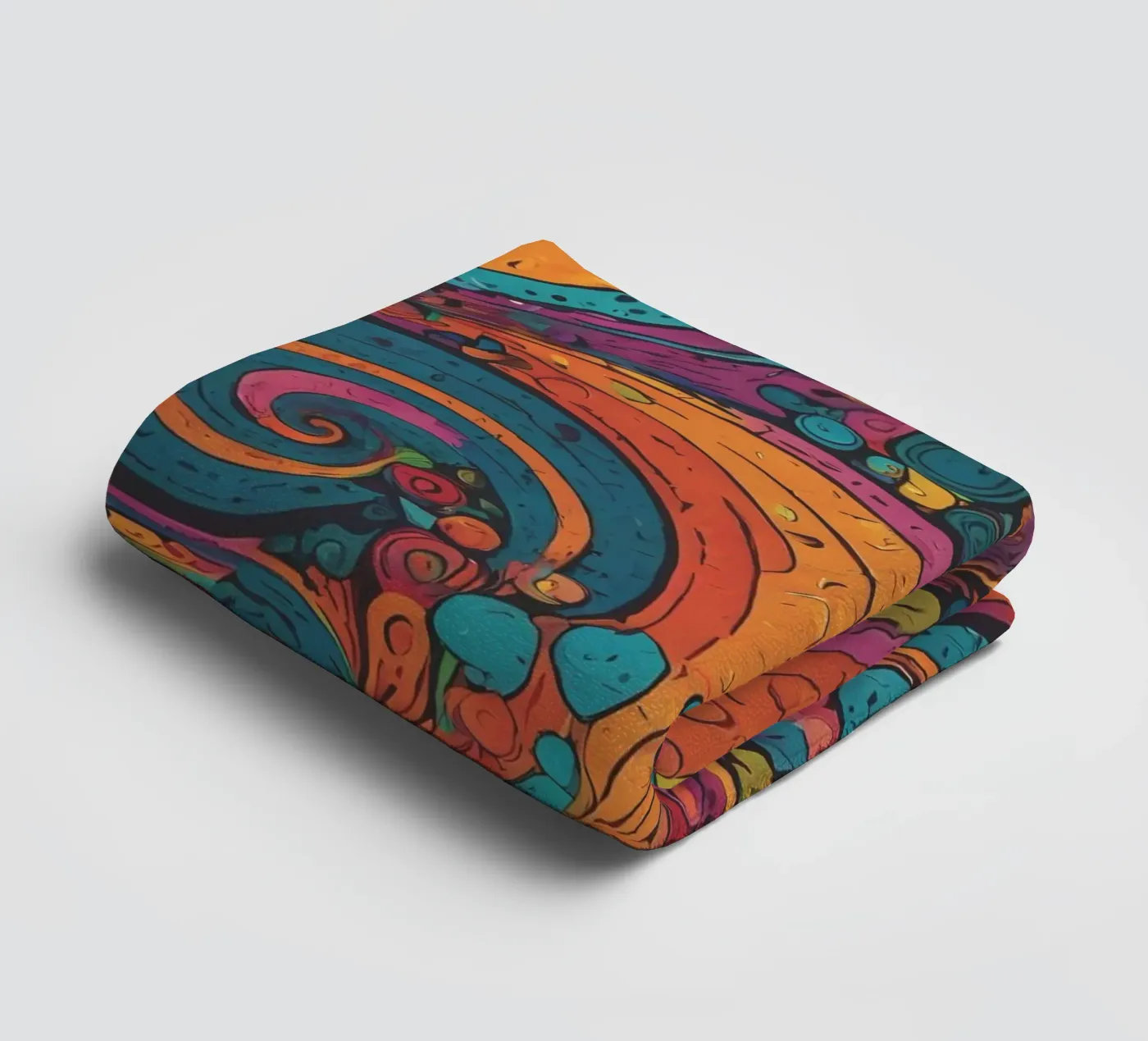 Psychedelic Pattern towel by Charnwood Prints