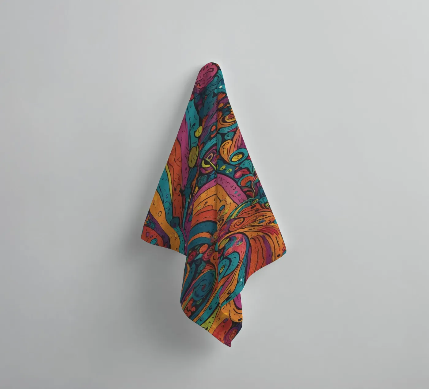 Psychedelic Pattern towel by Charnwood Prints