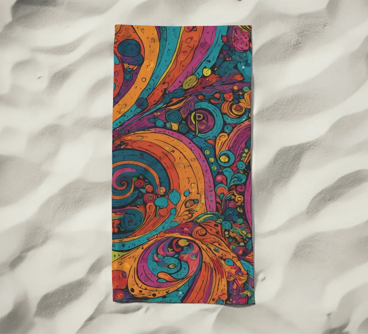 Psychedelic Pattern beach towel by Charnwood Prints