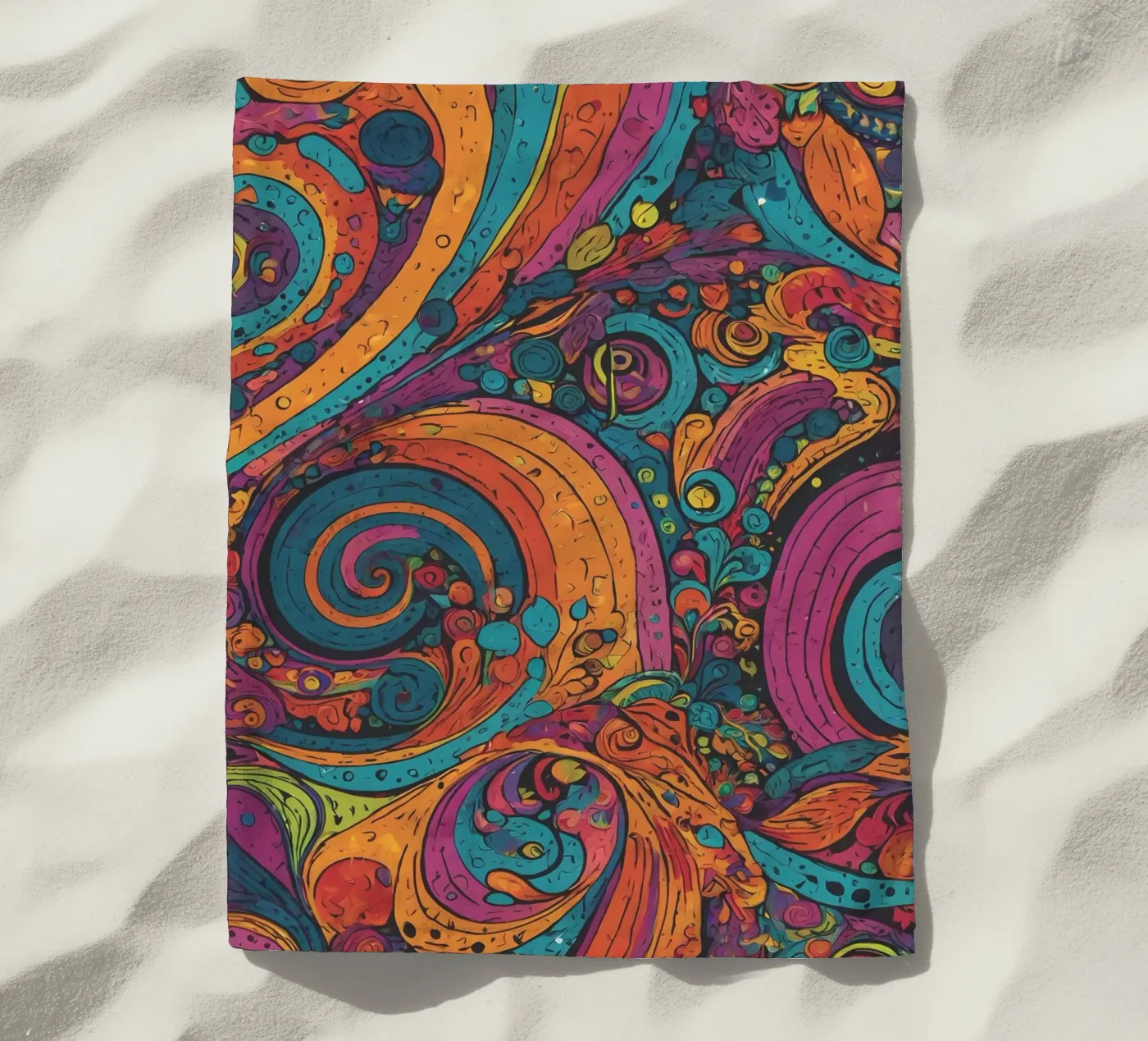 Psychedelic Pattern strandhanddoek van Charnwood Prints