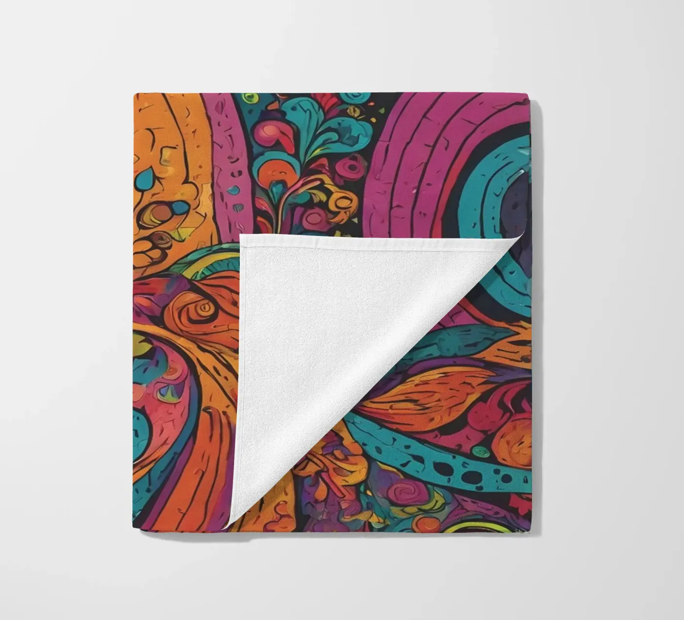 Psychedelic Pattern strandhanddoek van Charnwood Prints