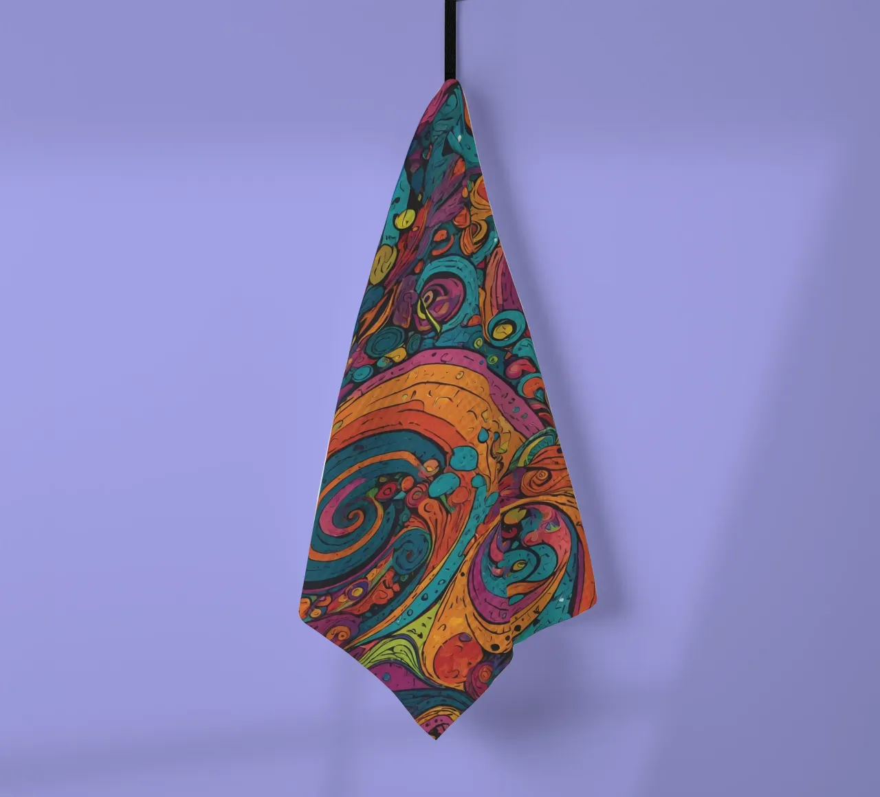 Psychedelic Pattern tea towel by Charnwood Prints