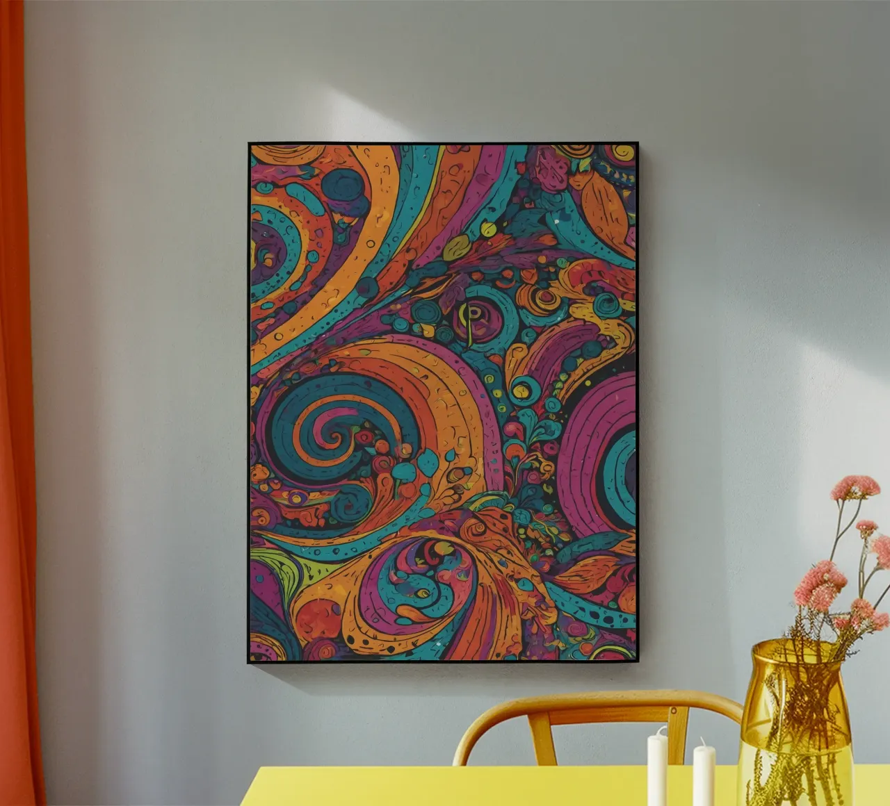 Psychedelic Pattern acrylic glass by Charnwood Prints