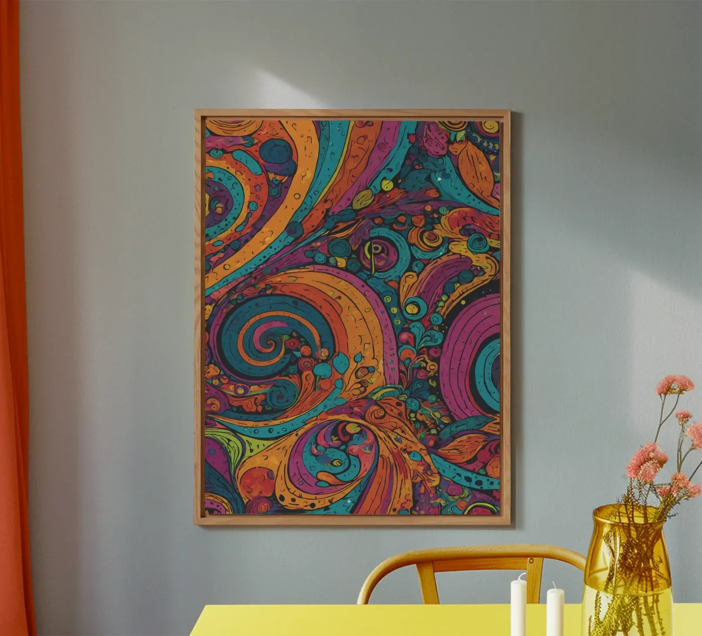 Psychedelic Pattern alu-dibond by Charnwood Prints