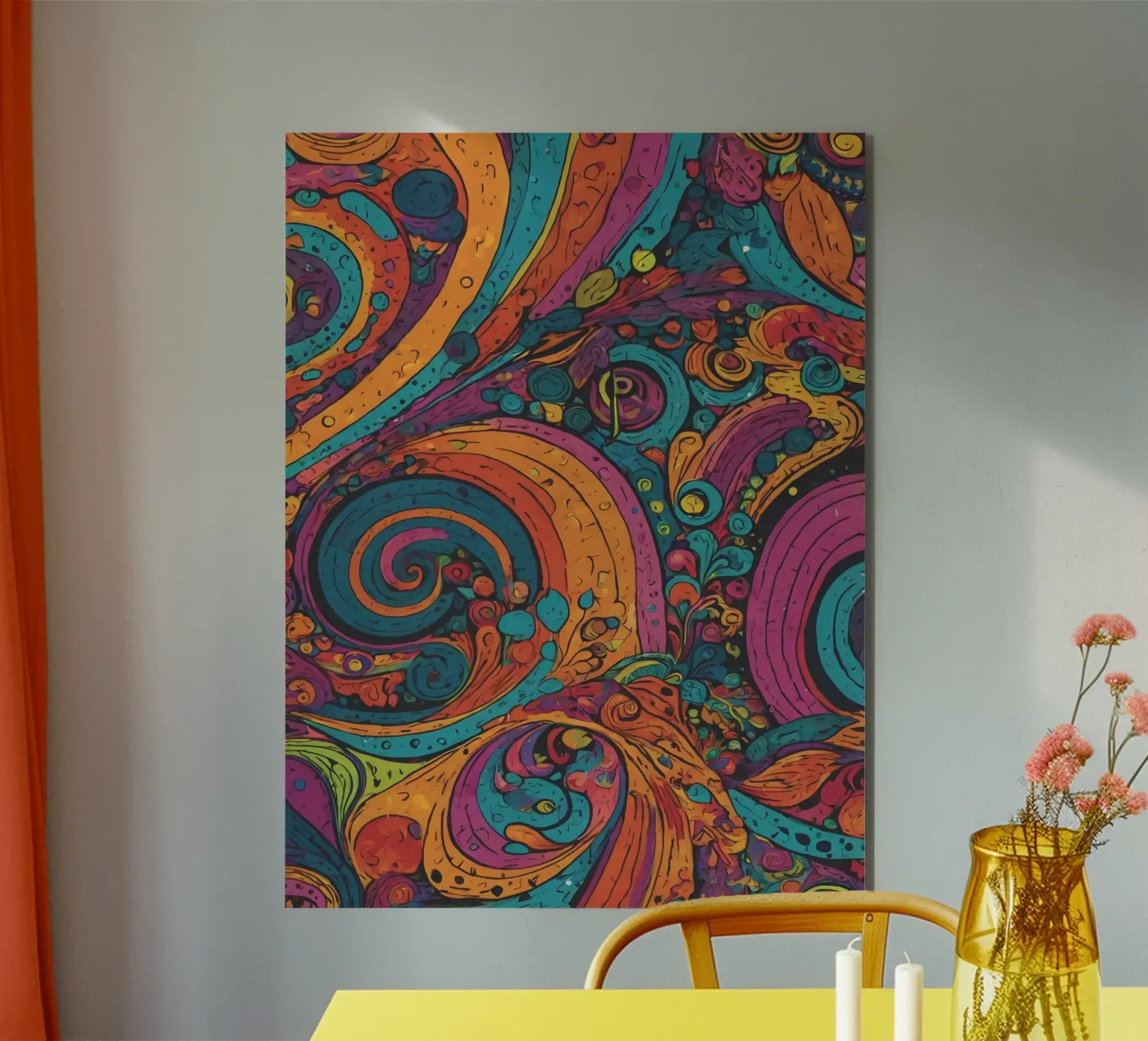 Motif psychédélique alu dibond de Charnwood Prints