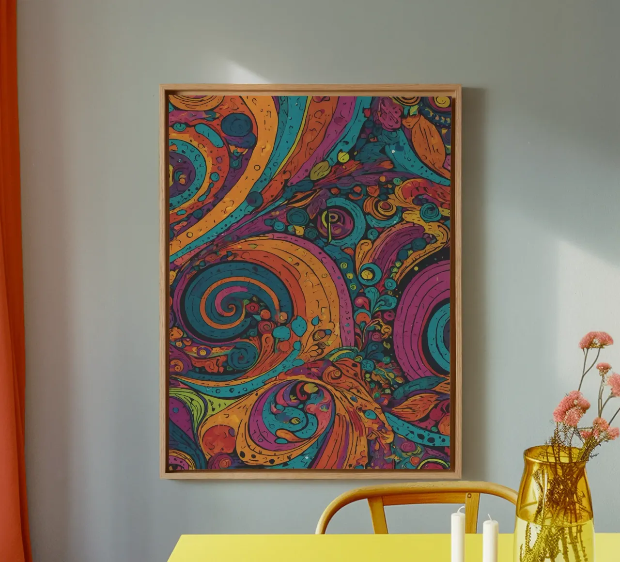 Psychedelic Pattern canvas by Charnwood Prints