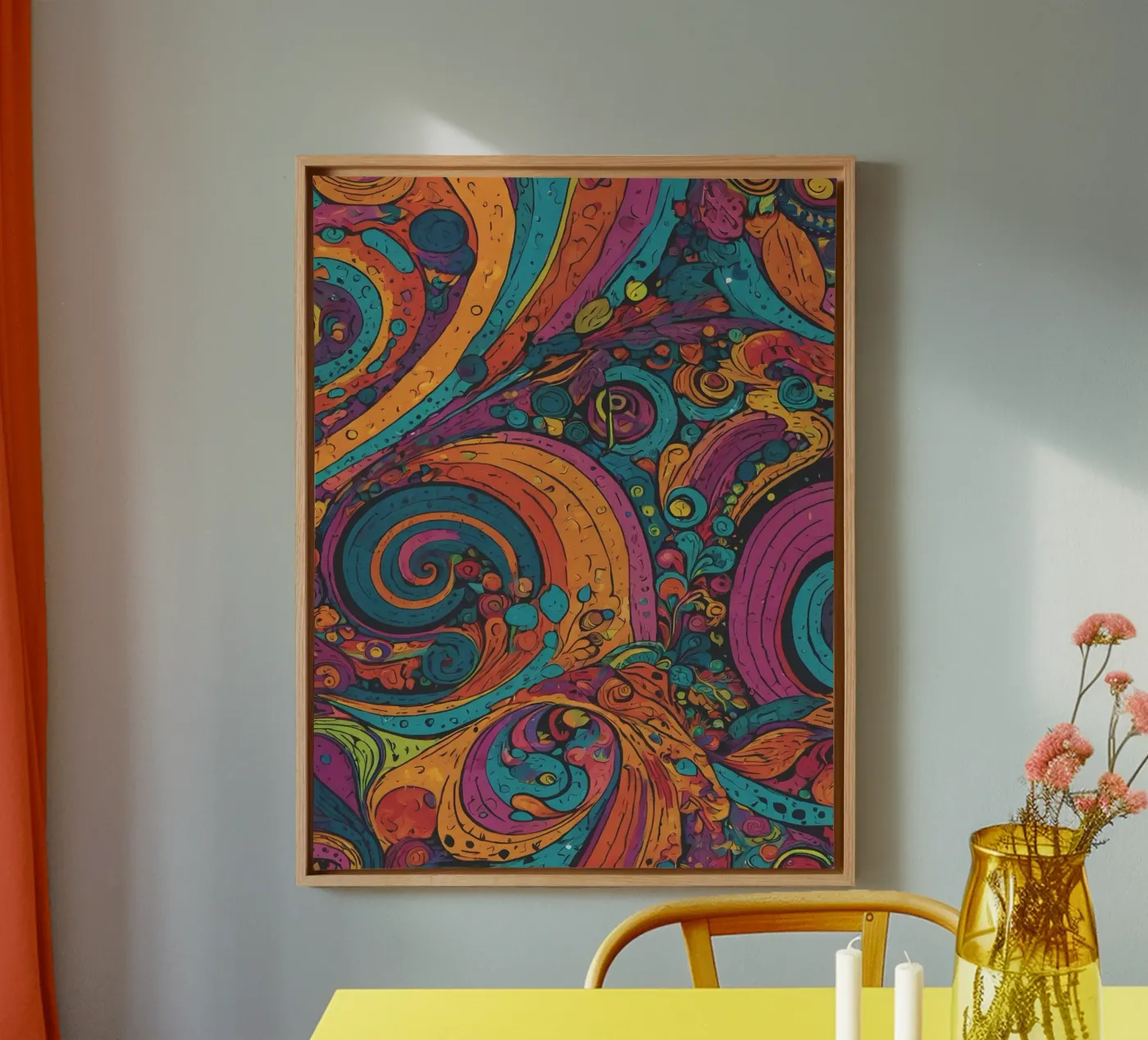 Psychedelic Pattern canvas van Charnwood Prints