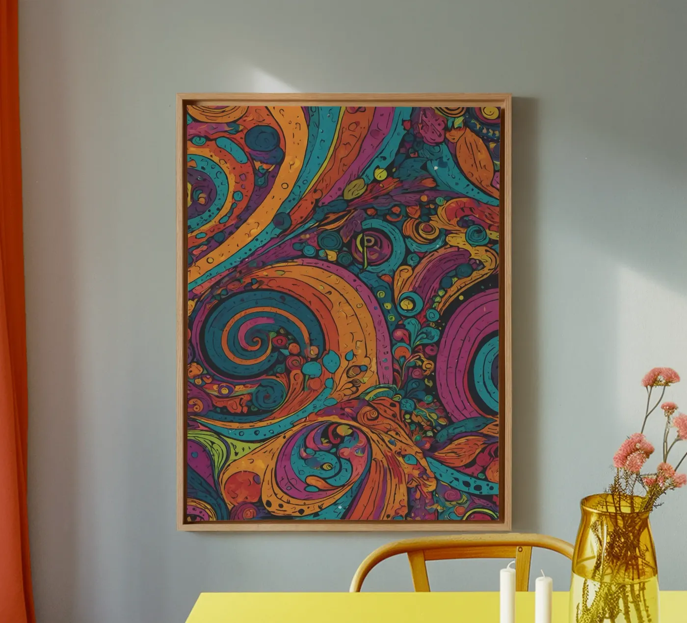 Psychedelic Pattern canvas by Charnwood Prints
