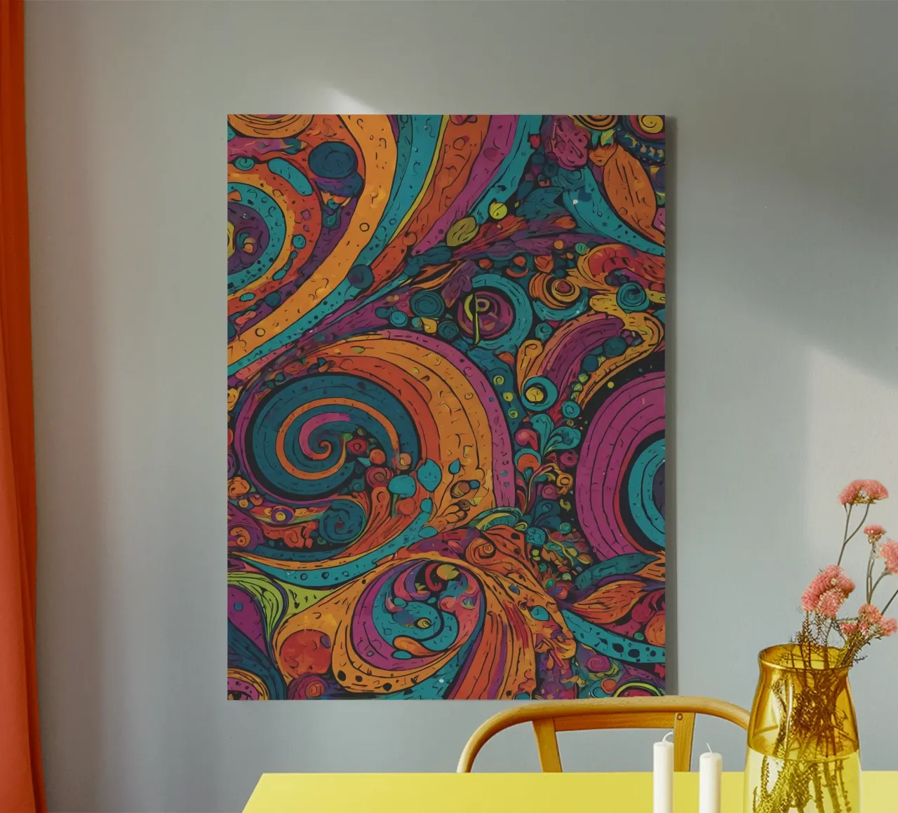 Psychedelic Pattern canvas by Charnwood Prints