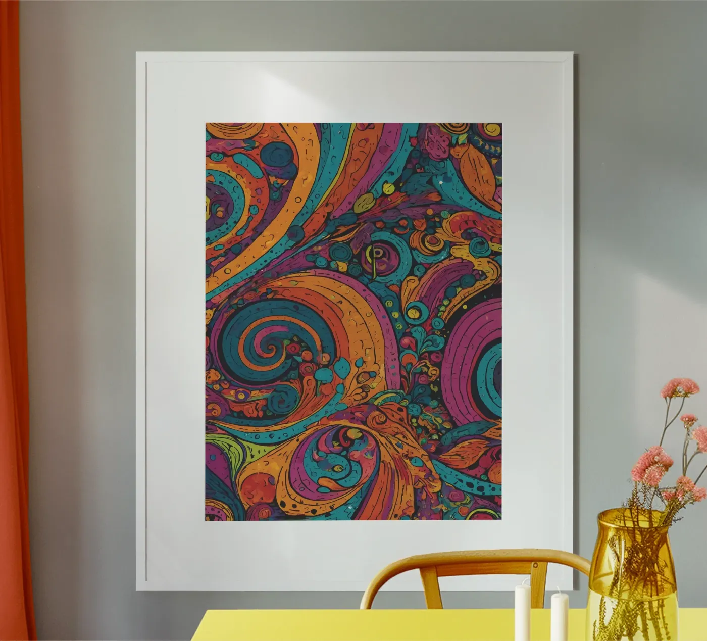 Psychedelic Pattern poster da Charnwood Prints