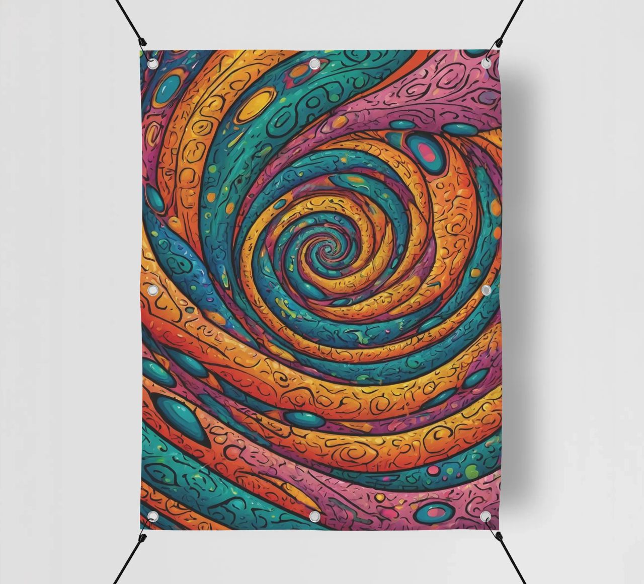 Motivo psichedelico telo in pvc da Charnwood Prints