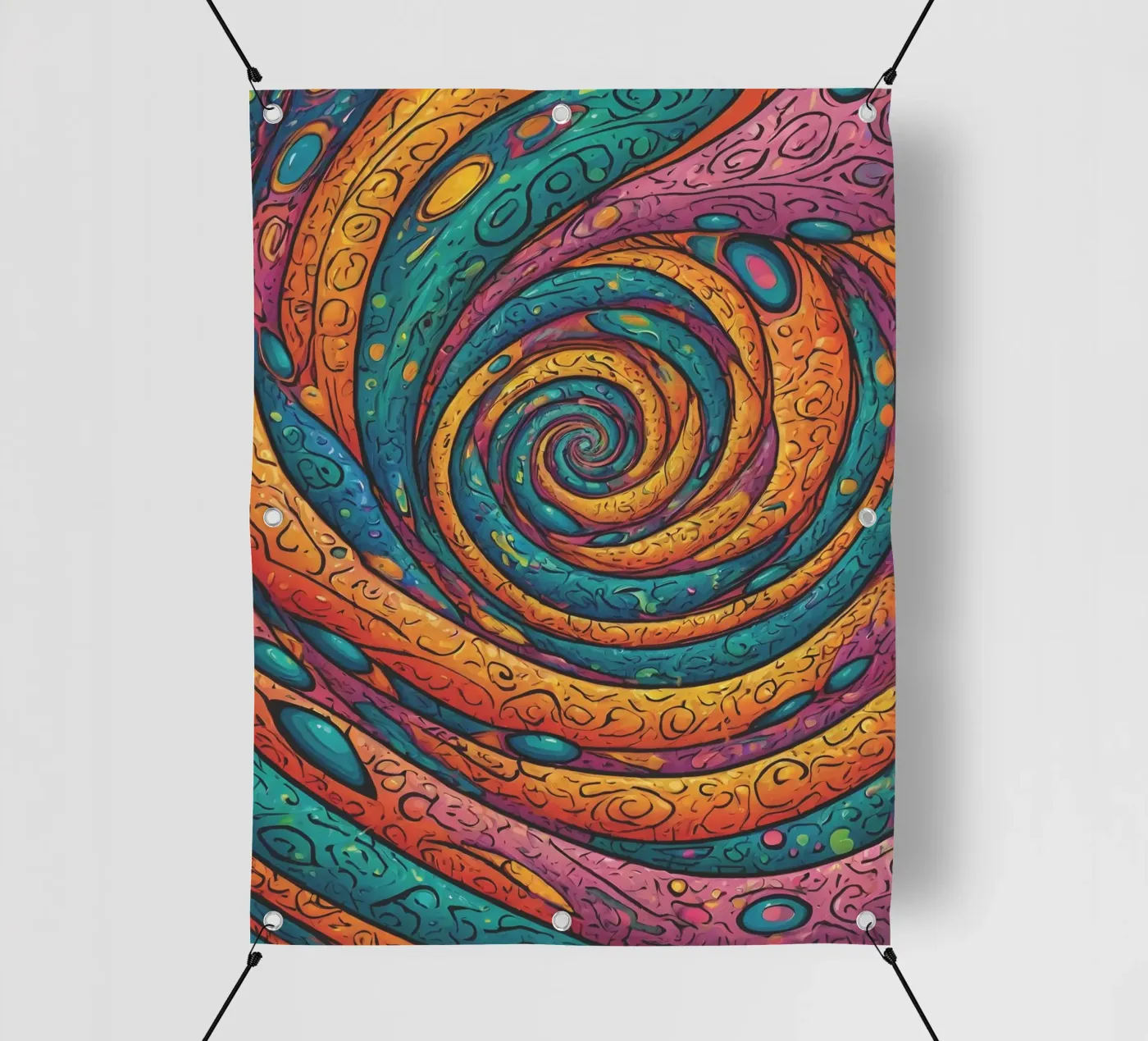 Psychedelisch patroon pvc-zeil van Charnwood Prints