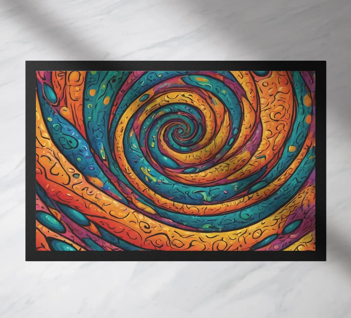 Psychedelic Pattern doormat by Charnwood Prints