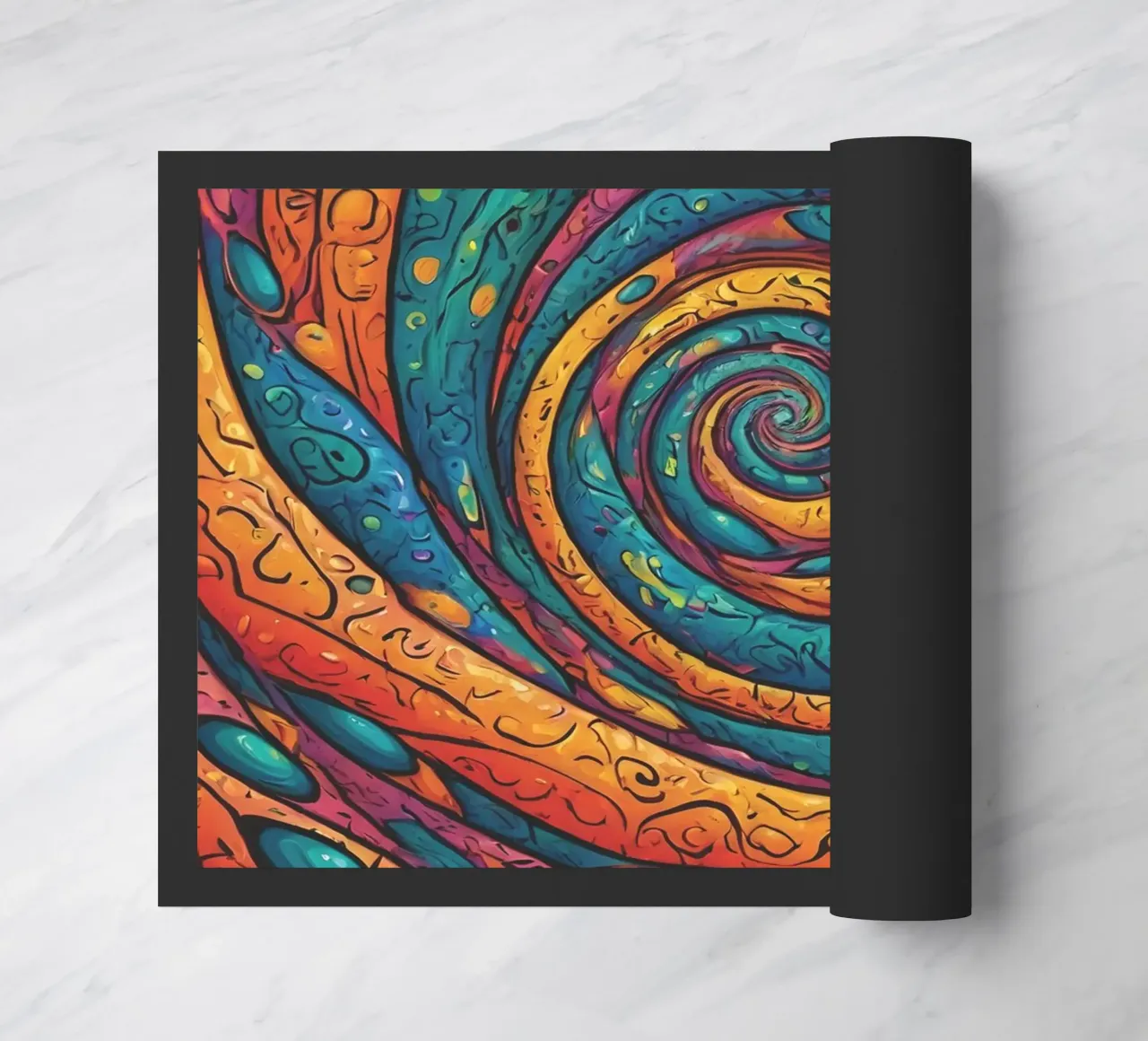 Psychedelic Pattern doormat by Charnwood Prints