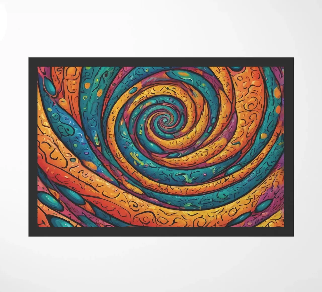 Psychedelic Pattern doormat by Charnwood Prints