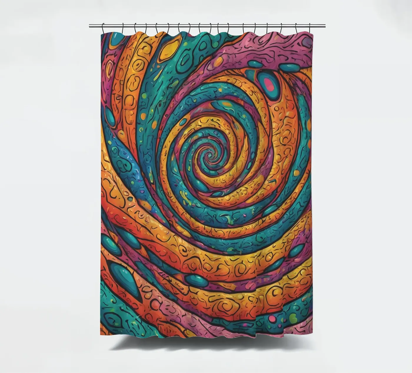 Motif psychédélique rideau de douche de Charnwood Prints
