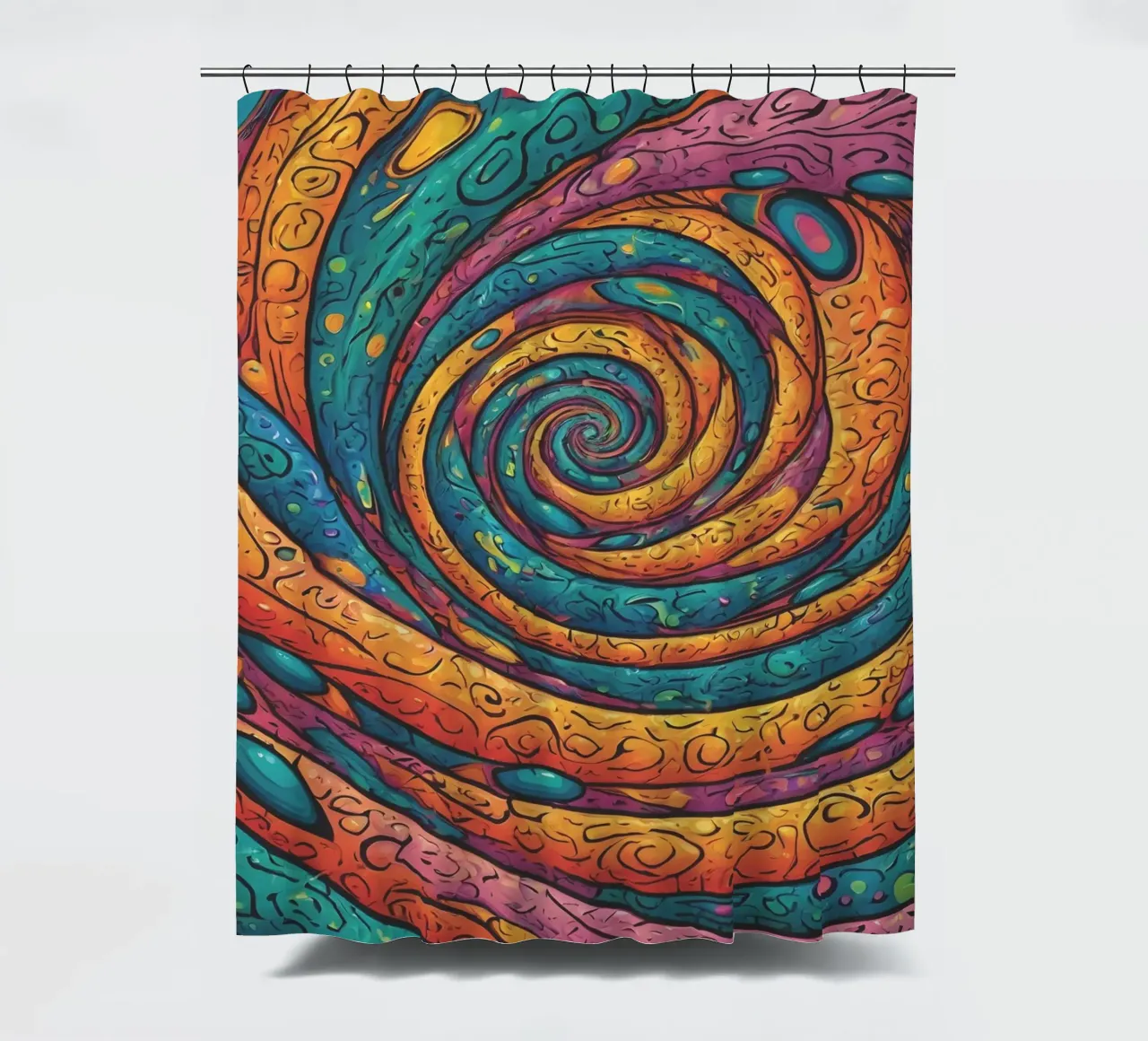 Psychedelic Pattern Duschvorhang von Charnwood Prints