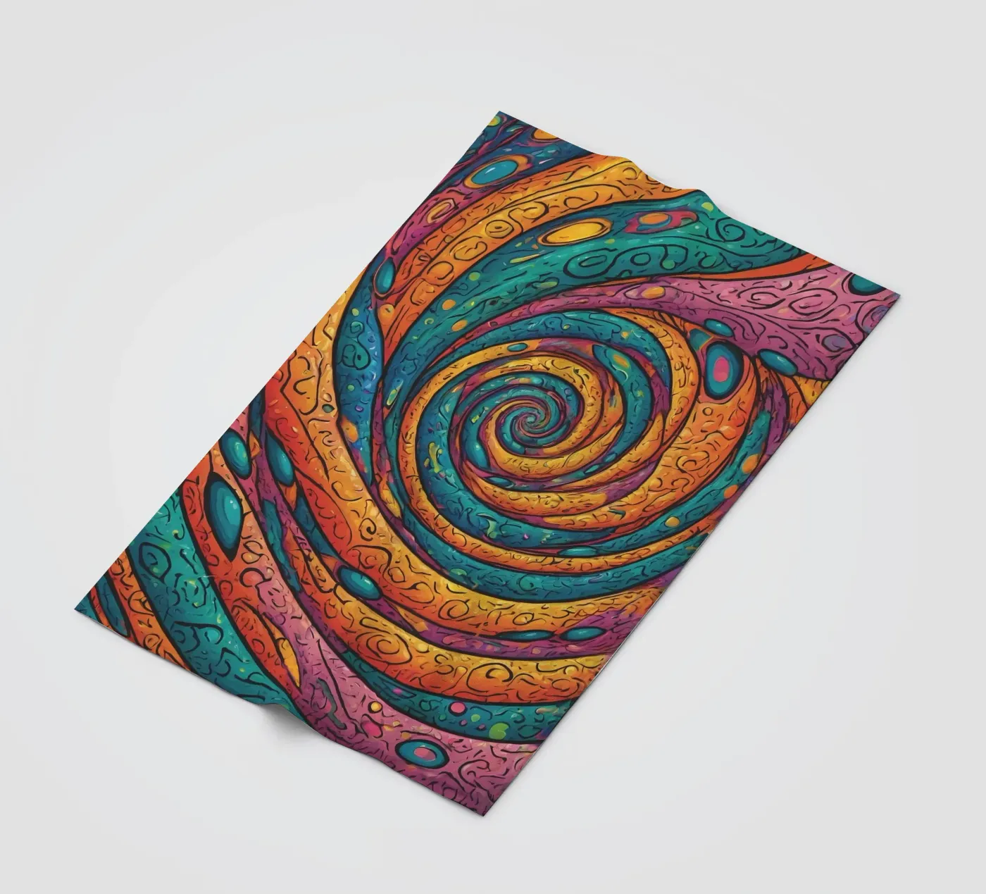 Psychedelic Pattern fleece blanket by Charnwood Prints