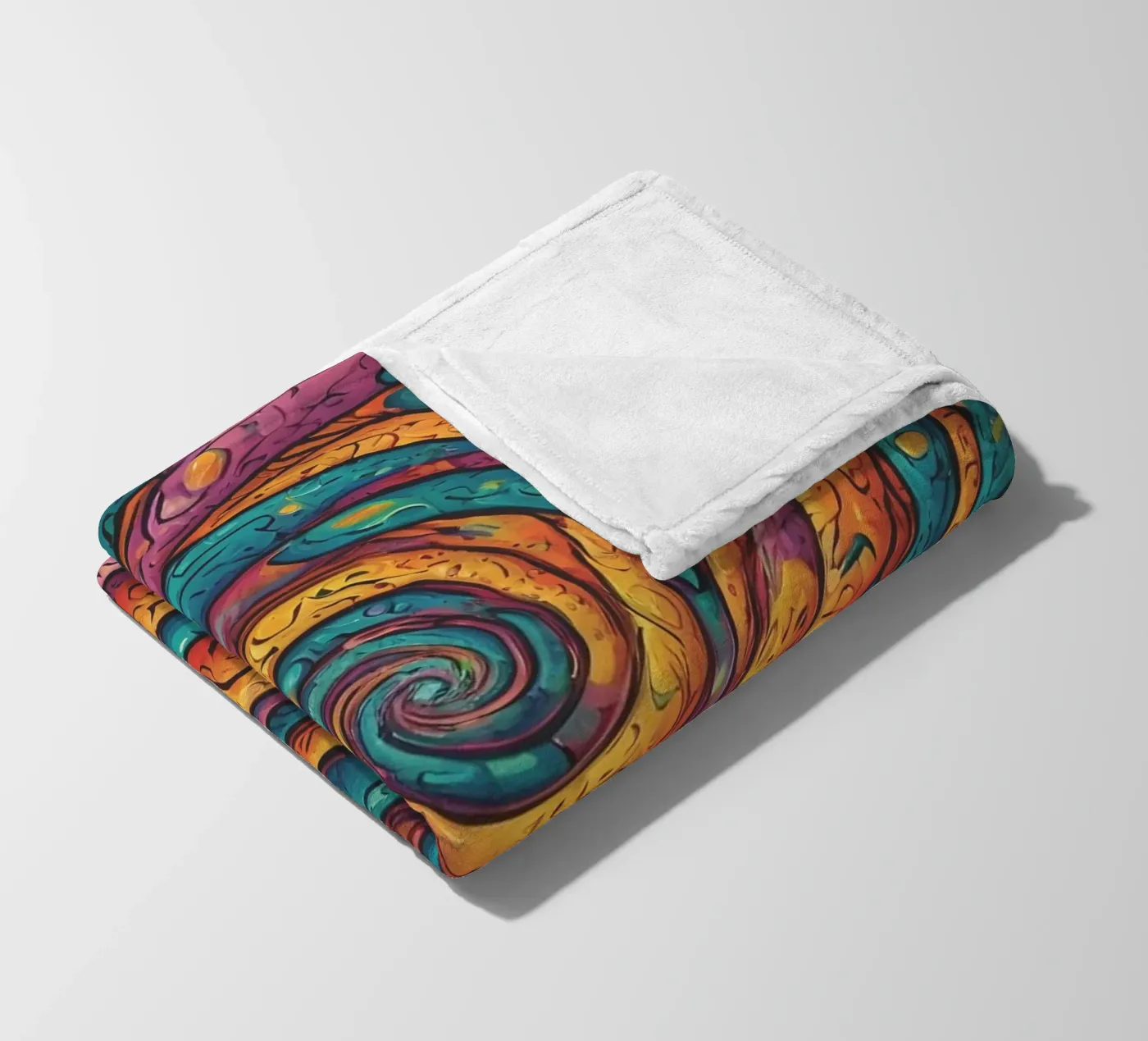Psychedelic Pattern fleece blanket by Charnwood Prints