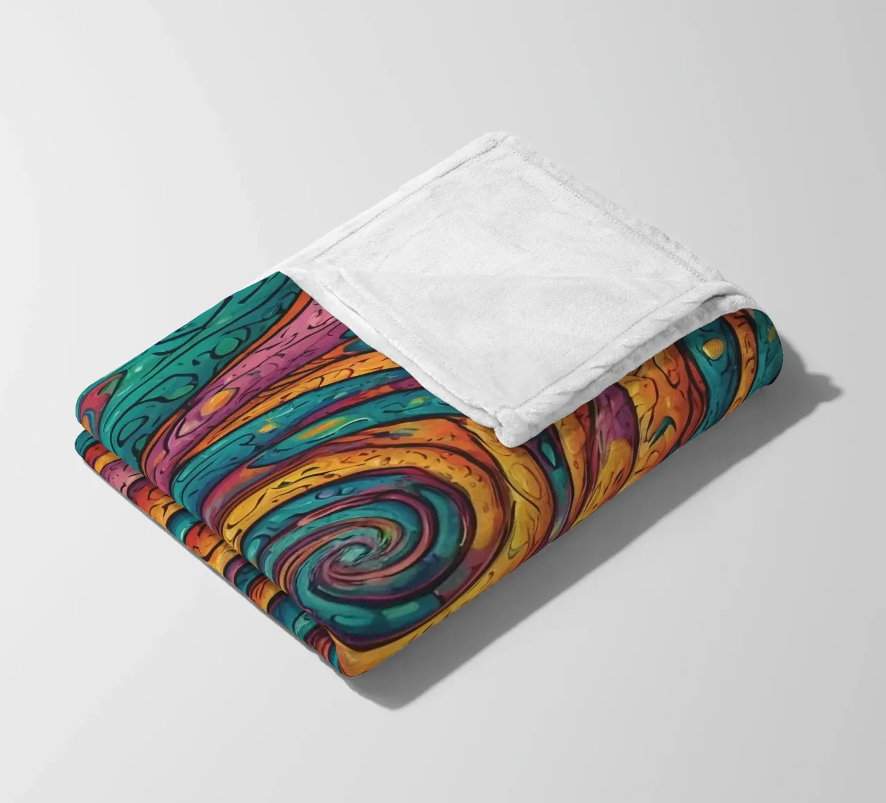 Psychedelic Pattern fleece blanket by Charnwood Prints