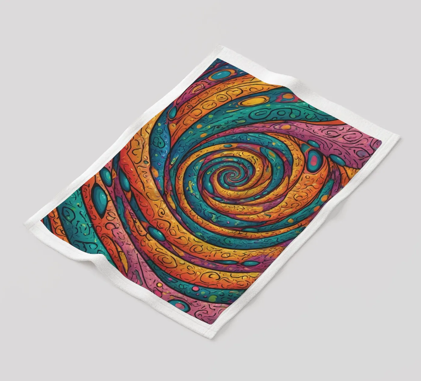 Psychedelic Pattern fleece blanket by Charnwood Prints