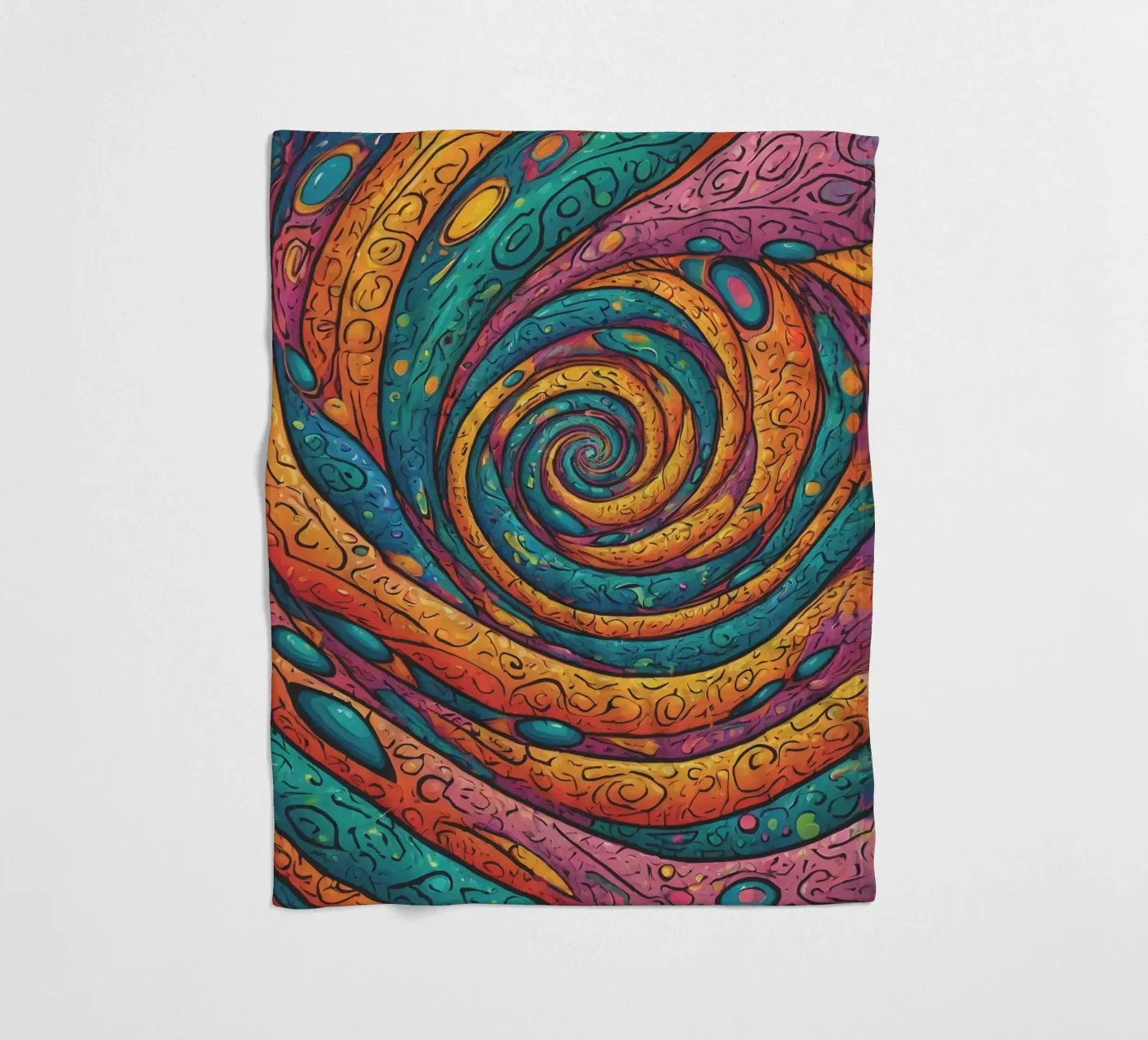 Motivo psichedelico coperta in pile da Charnwood Prints