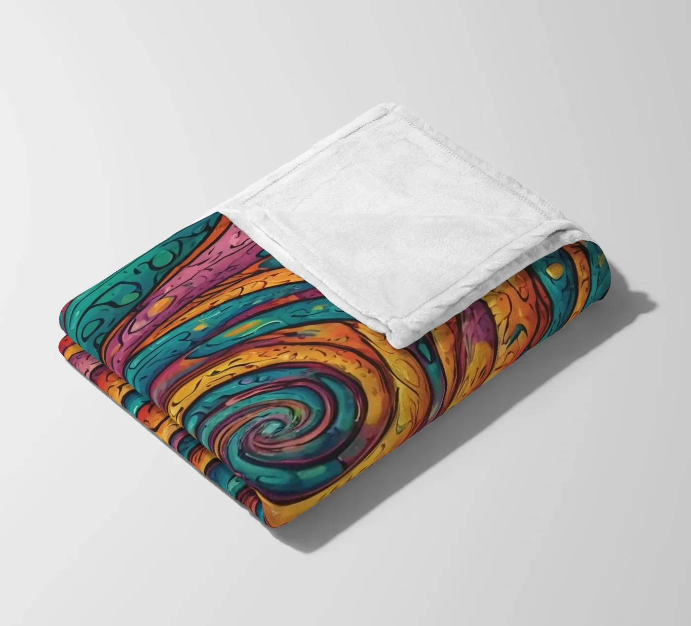 Psychedelic Pattern fleece blanket by Charnwood Prints