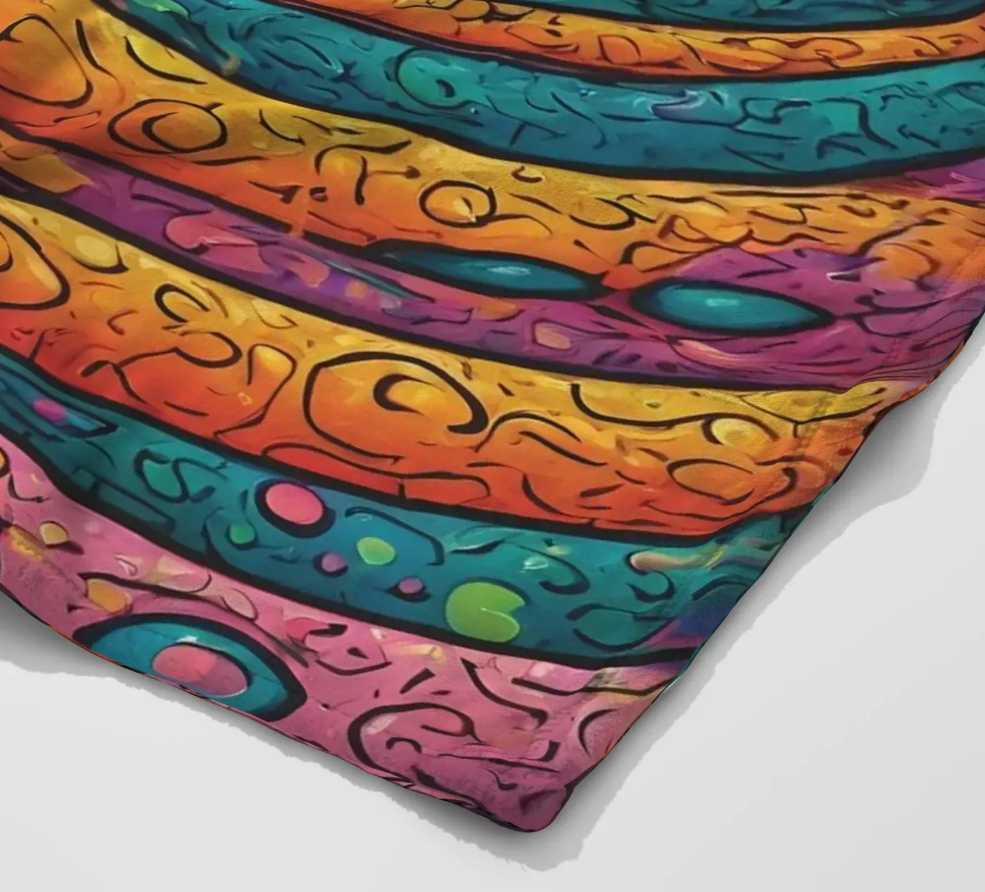 Psychedelic Pattern fleece blanket by Charnwood Prints