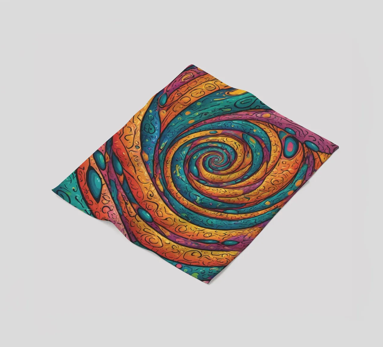 Psychedelic Pattern fleece blanket by Charnwood Prints