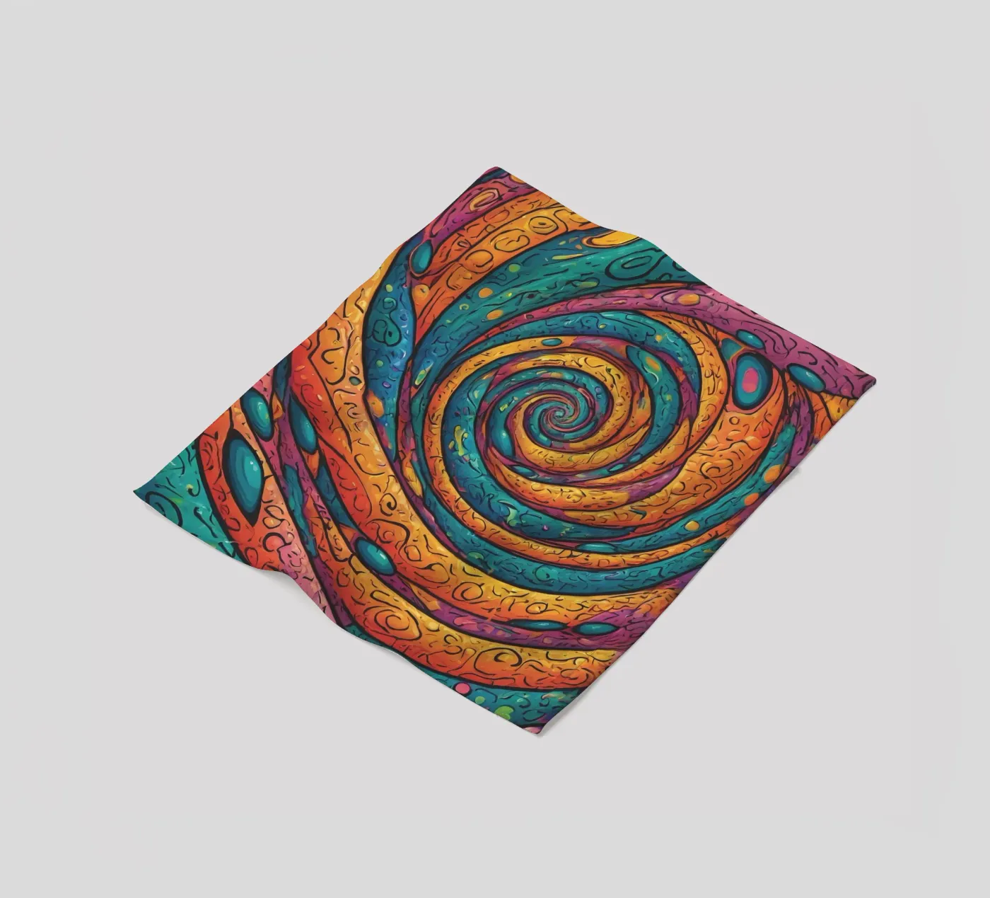 Psychedelic Pattern fleece blanket by Charnwood Prints