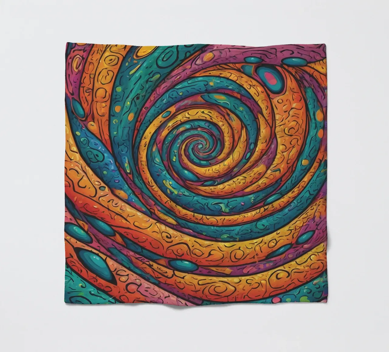 Psychedelic Pattern fleece blanket by Charnwood Prints