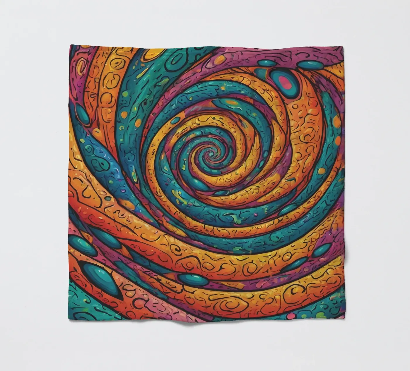 Psychedelic Pattern Fleecedecke von Charnwood Prints