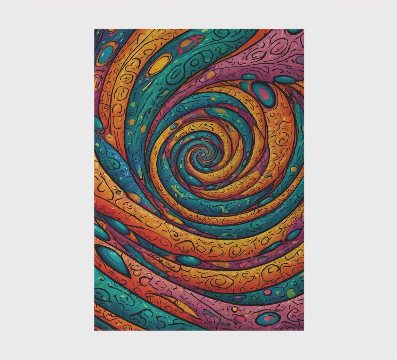 Psychedelic Pattern notebook by Charnwood Prints
