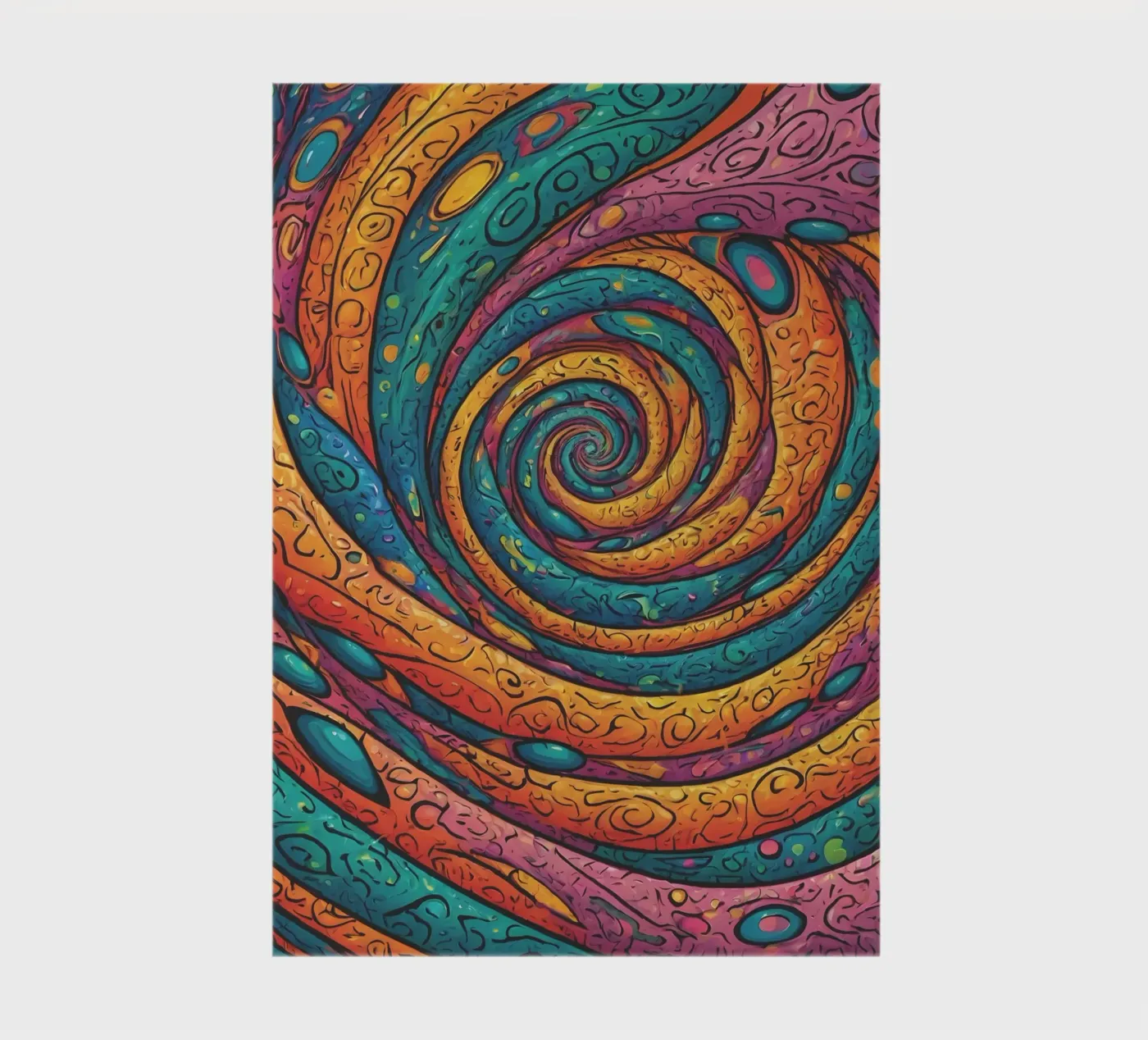 Psychedelic Pattern Notizbuch von Charnwood Prints