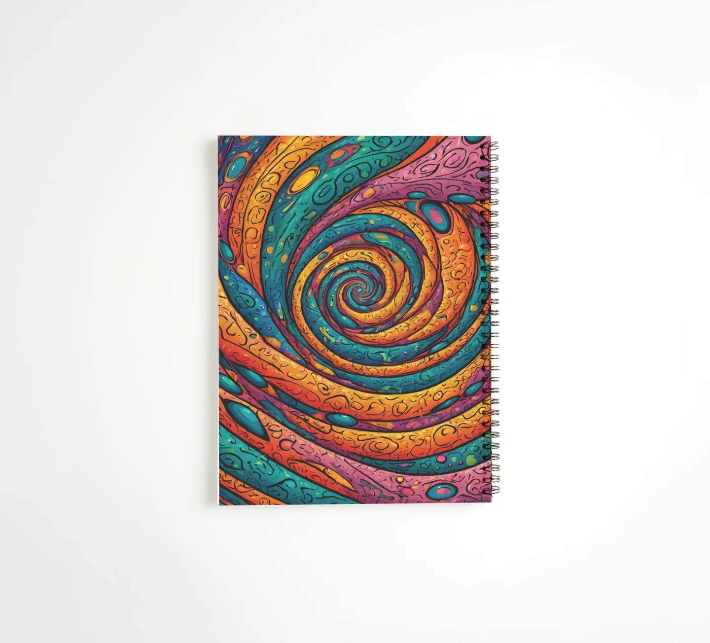 Psychedelic Pattern spiral notebook by Charnwood Prints