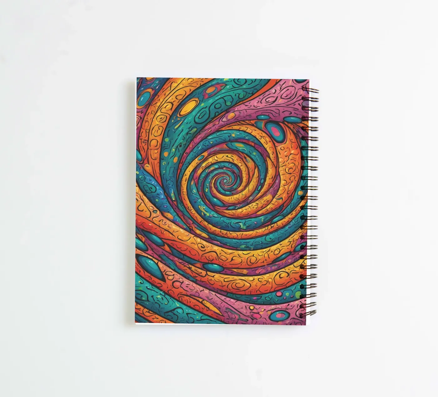 Psychedelic Pattern spiral notebook by Charnwood Prints