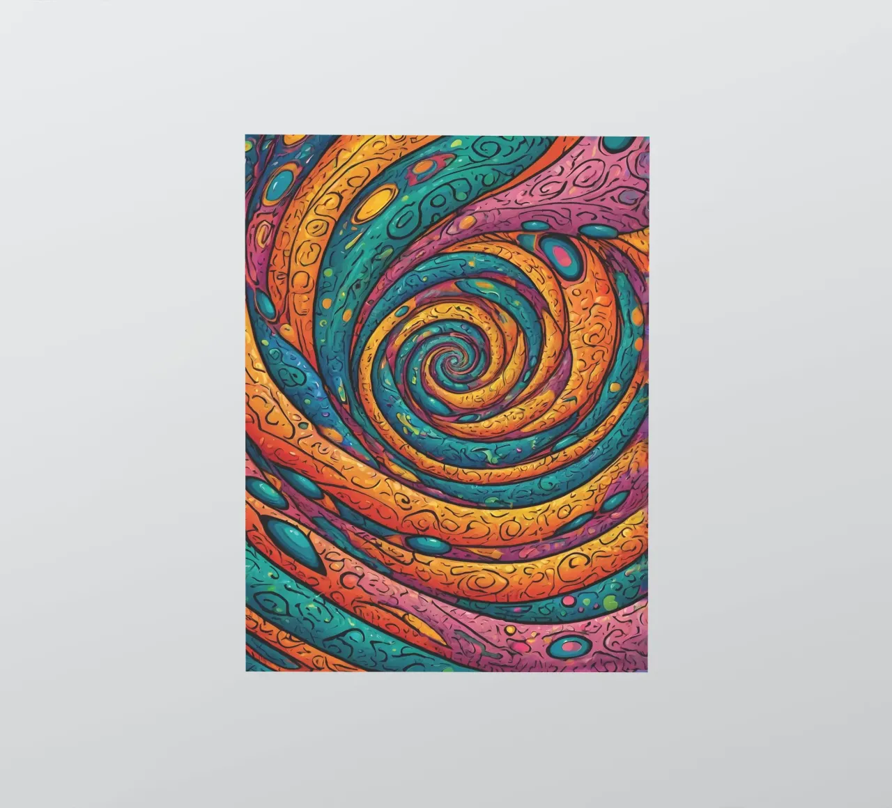 Psychedelic Pattern sticker by Charnwood Prints