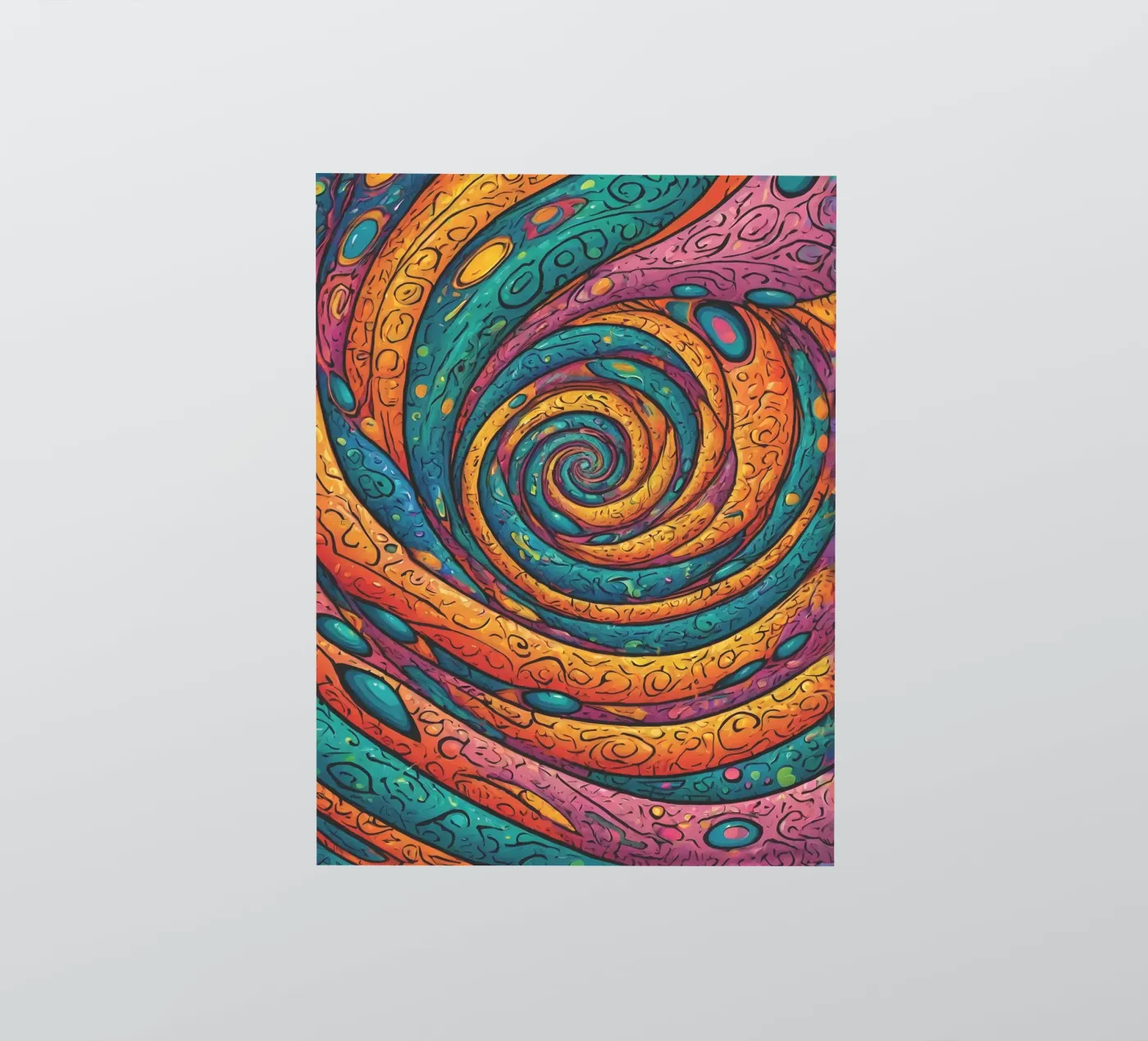 Psychedelic Pattern sticker by Charnwood Prints