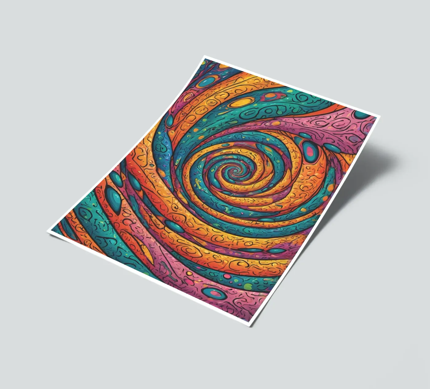 Psychedelisch patroon stickervel van Charnwood Prints