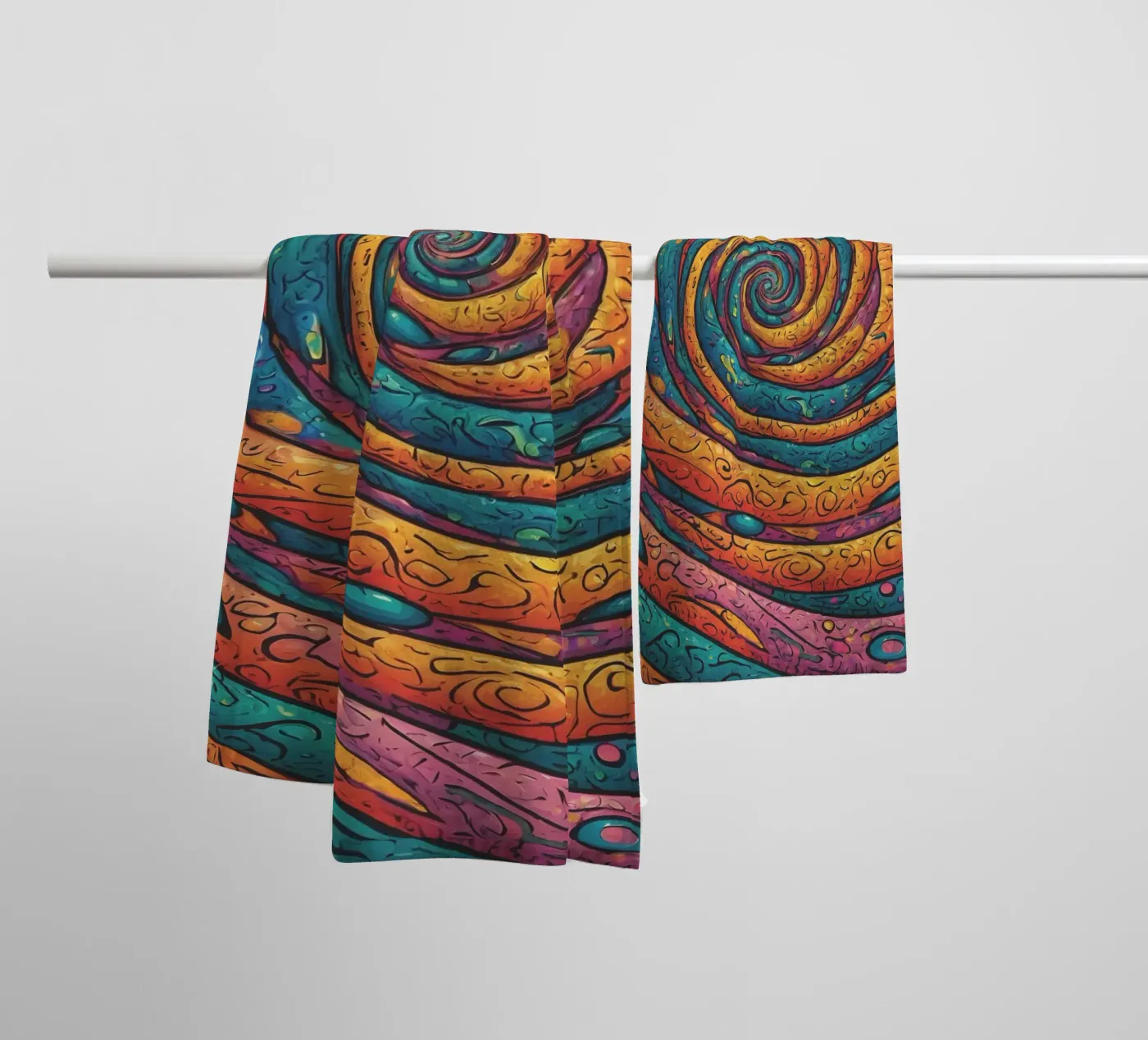 Psychedelic Pattern Handtuch von Charnwood Prints