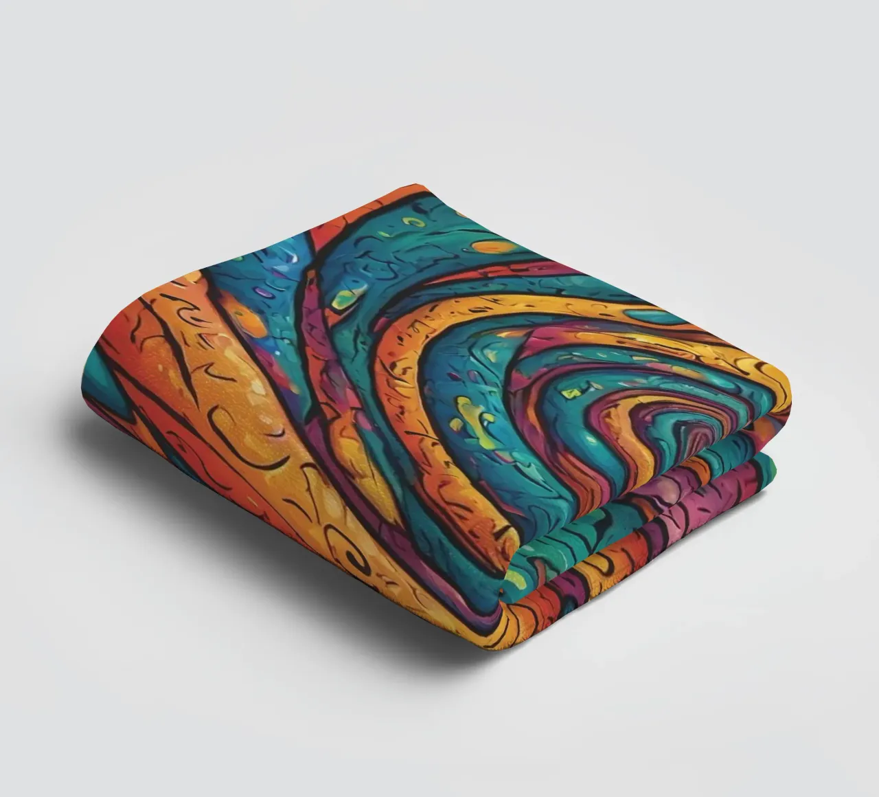 Psychedelic Pattern towel by Charnwood Prints