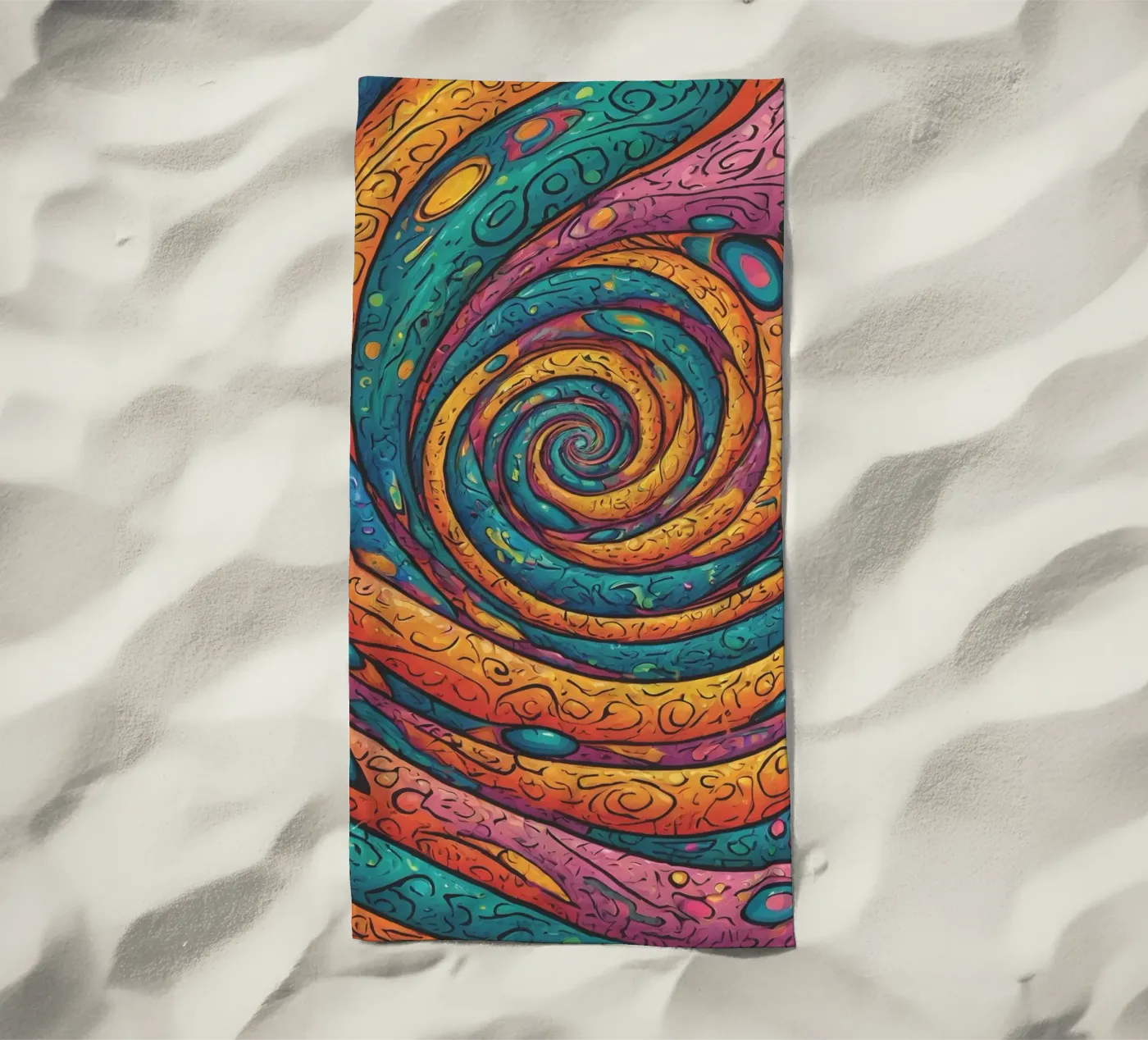 Motivo psichedelico telo mare da Charnwood Prints