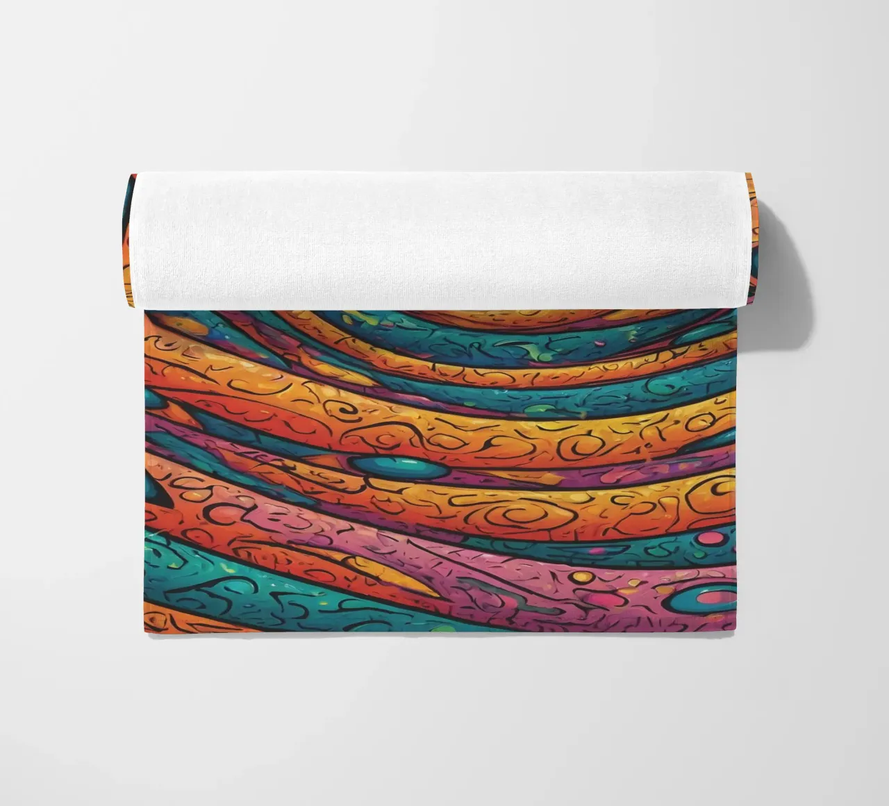 Psychedelic Pattern beach towel by Charnwood Prints