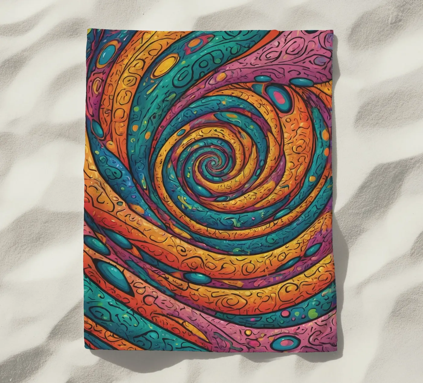 Motivo psichedelico telo mare da Charnwood Prints