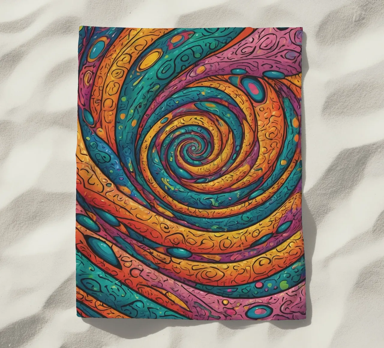 Psychedelic Pattern beach towel by Charnwood Prints